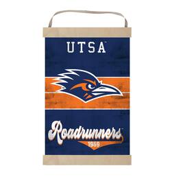 Jardine - UTSA Roadrunners 12'' x 20'' Retro Logo Banner Sign - Navy