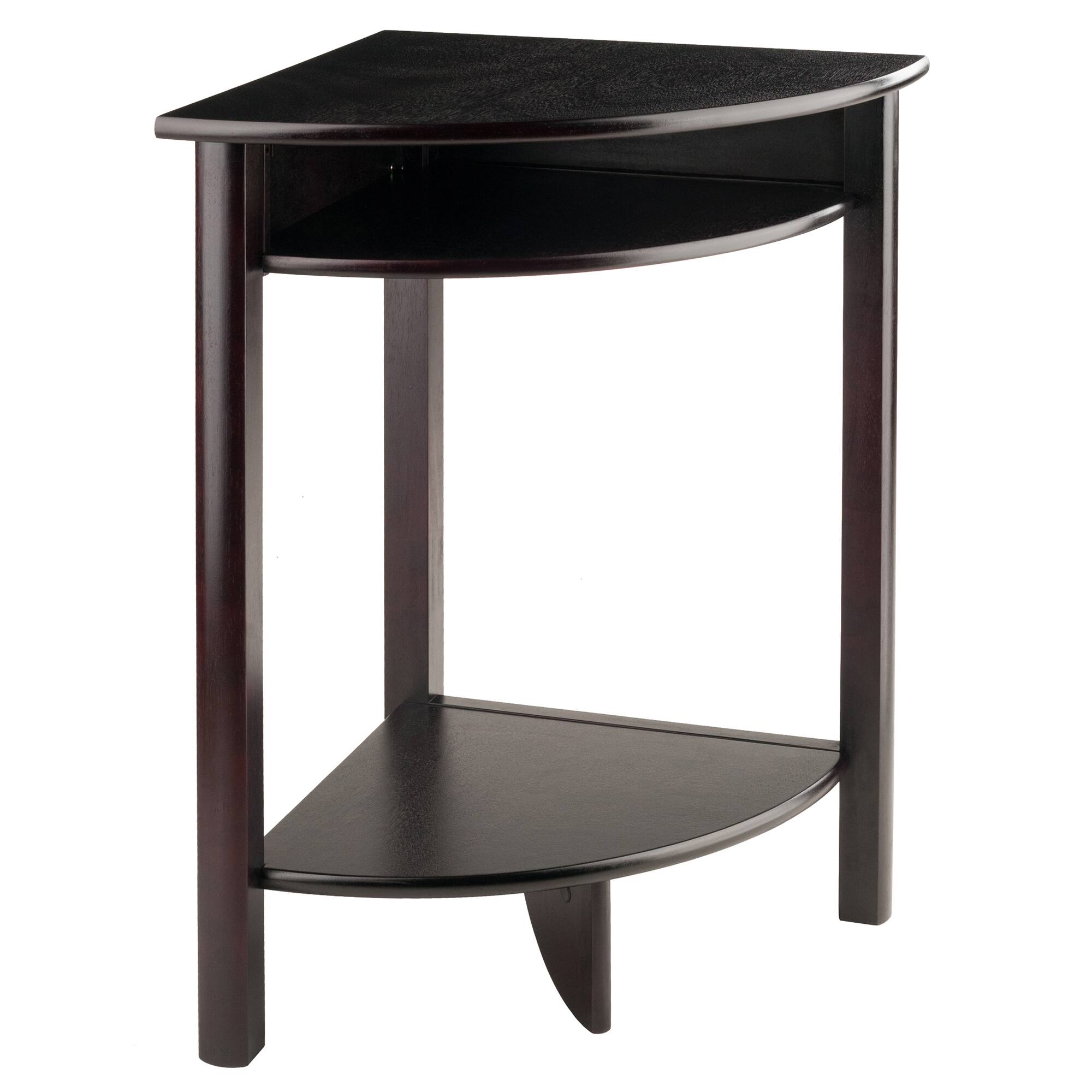 Front. Winsome Wood - Liso Corner Table, Cube Storage - Espresso.