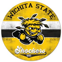 Jardine - Wichita State Shockers 20'' x 20'' Retro Logo Circle Sign - Yellow