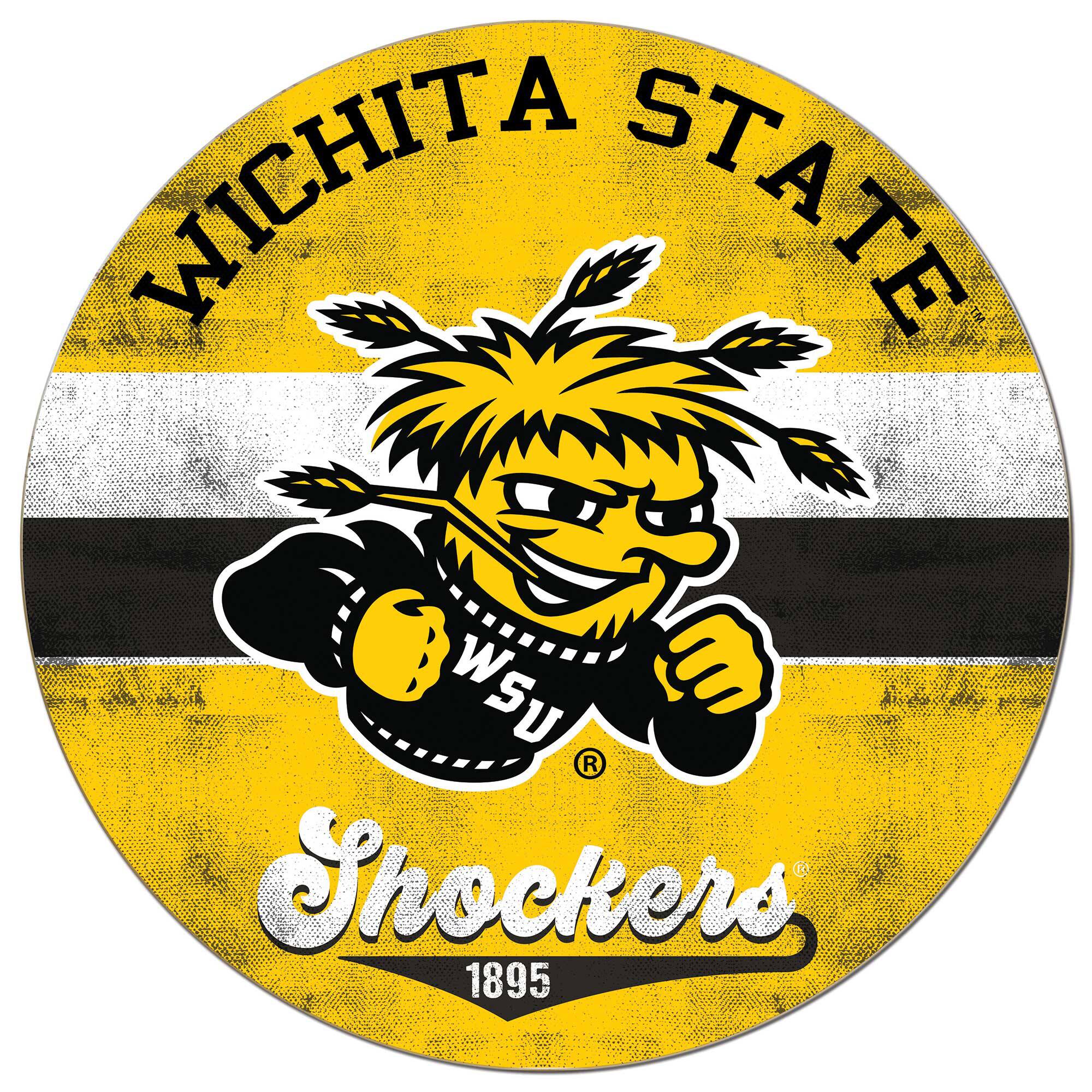Wichita State Shockers 20'' x 20'' Retro Logo Circle Sign