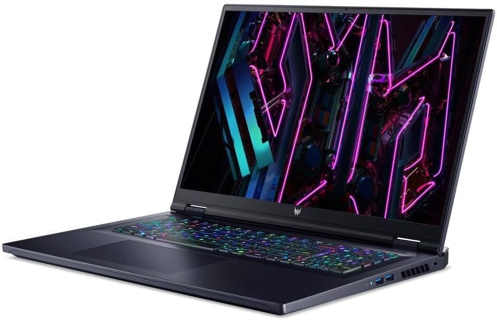 Left. Acer - Predator Helios 18 PH18-71-93D6 18" Notebook i9-13900HX GeForce RTX™ 4070 32GB RAM 2TB SSD.