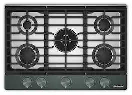 KitchenAid - 30 in. Wide 5 burners Gas Cooktop with Integrated Wok Grate - Juniper