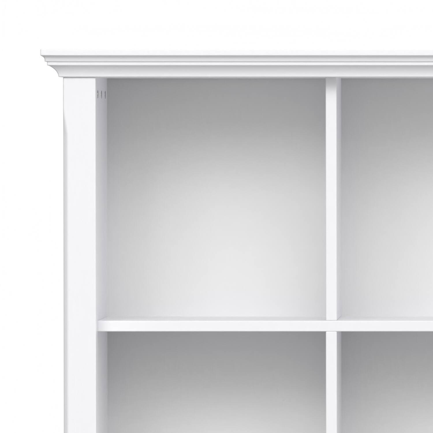 Alt View 5. Simpli Home - Acadian SOLID WOOD 48 inch x 57 inch Transitional 12 Cube Storage in White - White.