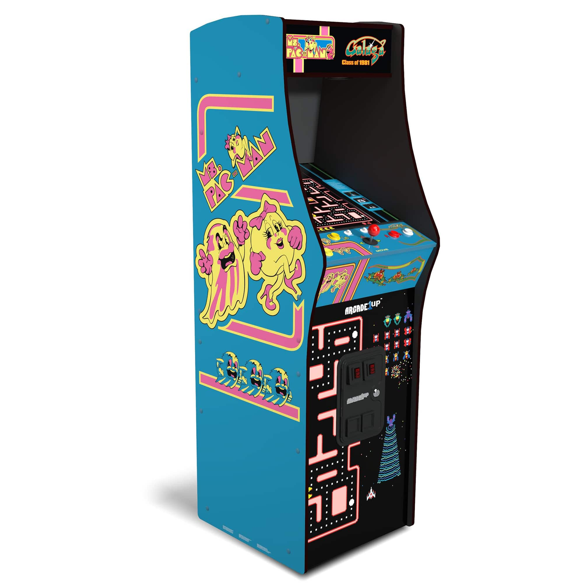 Arcade1Up Class of '81 Ms. Pac-Man /Galaga Deluxe Arcade Machine - Blue