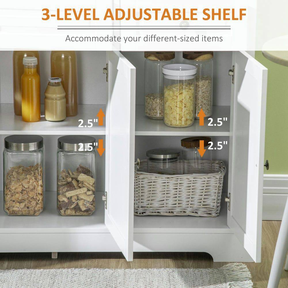 3-LEVEL ADJUSTABLE SHELF  
Accommodate your different-sized items  

2.5"  
2.5"  
2.5"  
2.5"