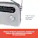 M 87.5 90 94 98 102 108 MHz
M 52.2 60 80 100 120 140 162 KHz
W 5.6 7.6 10.0 13.0 16.2 19.0 22.0 MHz
USB/TF ports for playing MP3 files
Wireless Bluetooth connectivity, rechargeable battery, and a convenient carry handle for easy portability.