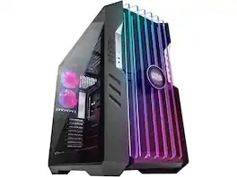 Cooler Master - HAF 700 EVO E-ATX Case, IRIS LCD, Tempered Glass, Dual 200mm Fans, USB-C & USB 3.2, RX 9070 XT | RTX 5090 - Black