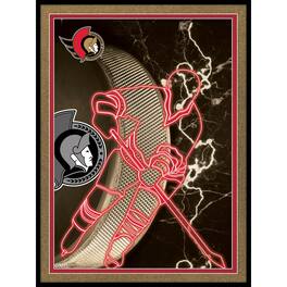 Fan Creations - Ottawa Senators 12'' x 16'' Framed Neon Player Print - Black