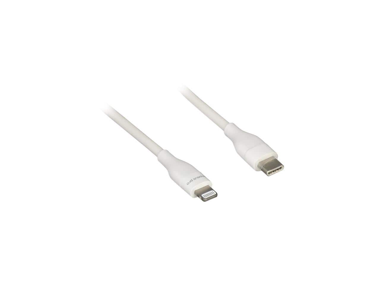 Nippon Labs - 6ft. MFi Certified USB-C To Lightning Sync & Charging Cable, White, 30C-10LT-UC06-WH
