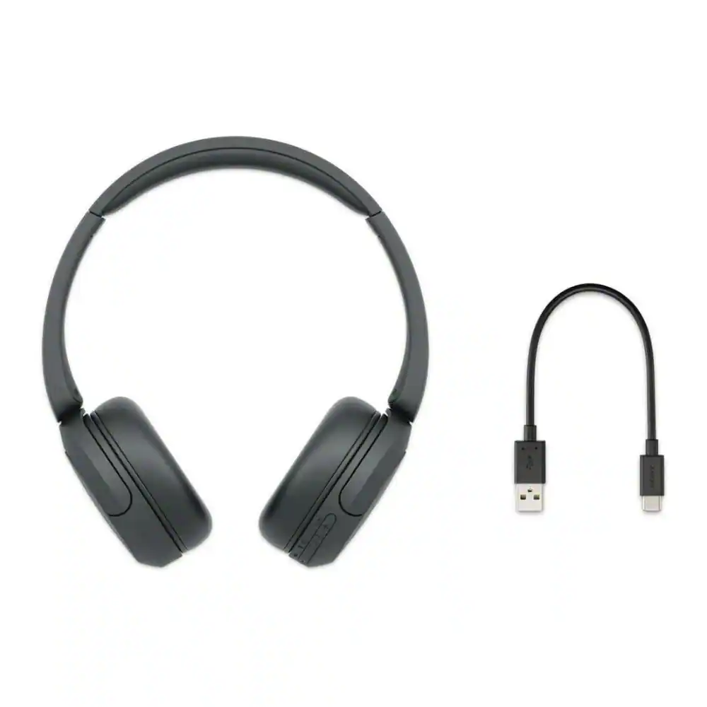 Angle. Sony - Sony WH-CH520 Wireless Bluetooth On-Ear Headset (Black) with Locator Keychain - Black.