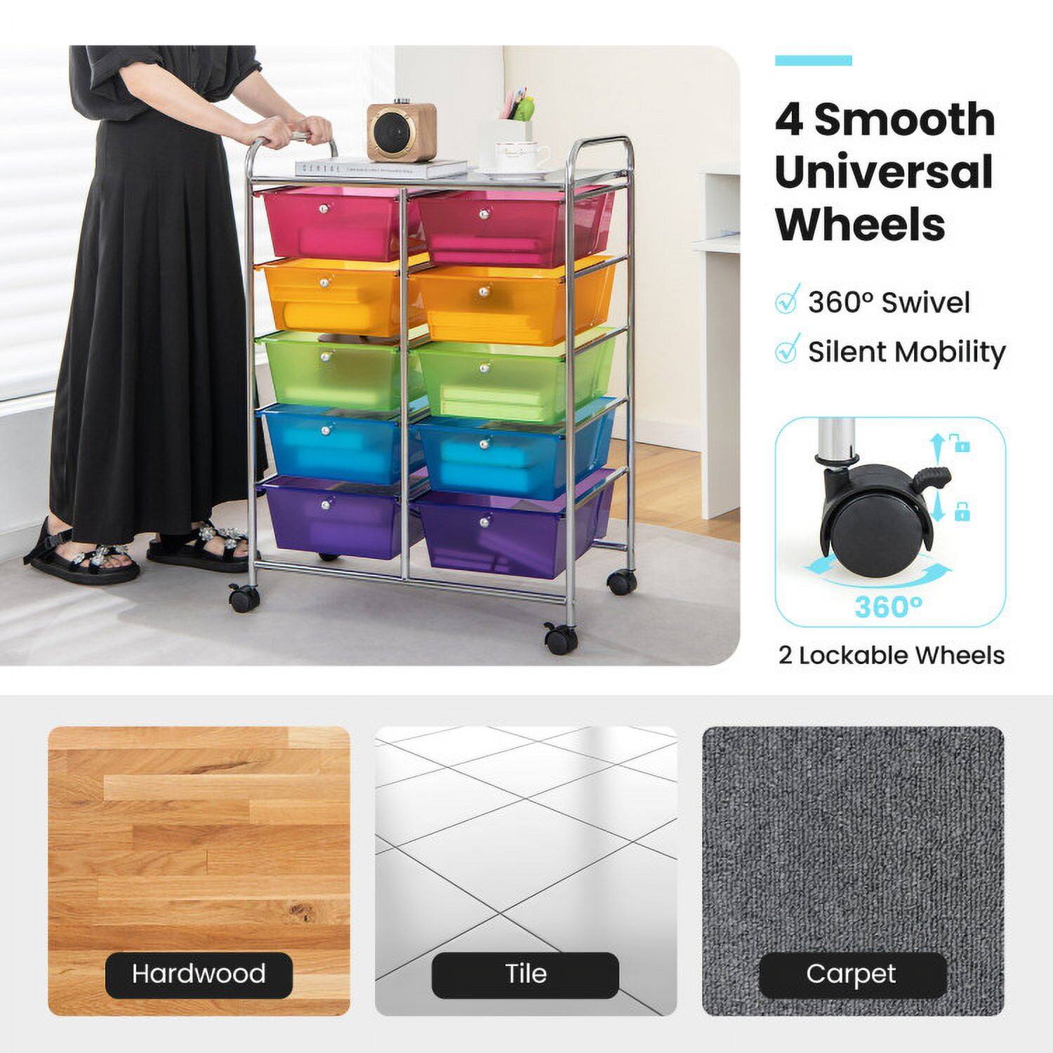 4 Smooth Universal Wheels  
360° Swivel  
Silent Mobility  
2 Lockable Wheels  

Hardwood  
Tile  
Carpet