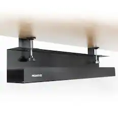 Front. Mount-It! - Clamp-On Under Desk Cable Management Tray for Desk Organization & Cable Storage, Tool-Free Installation, Black - Black.