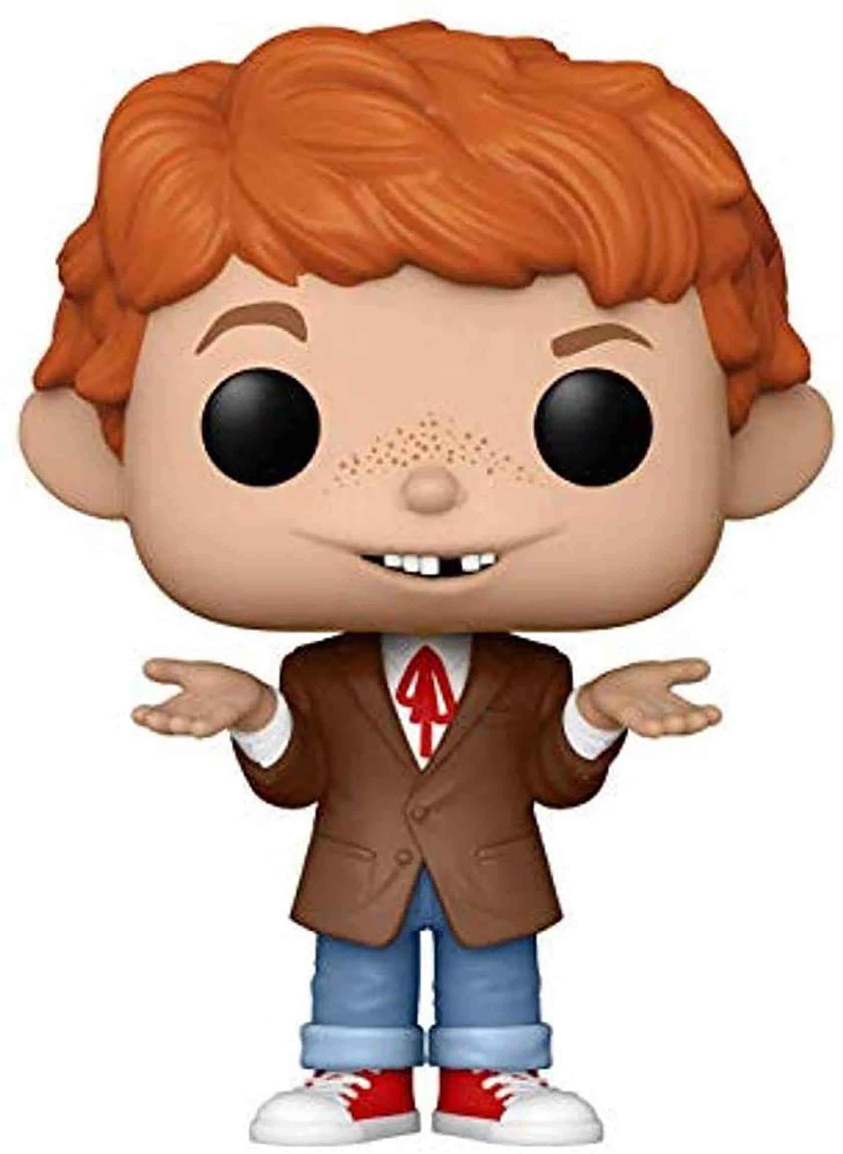 Front. Funko - MAD TV Funko POP Vinyl Figure | Alfred E. Neuman - Brown.