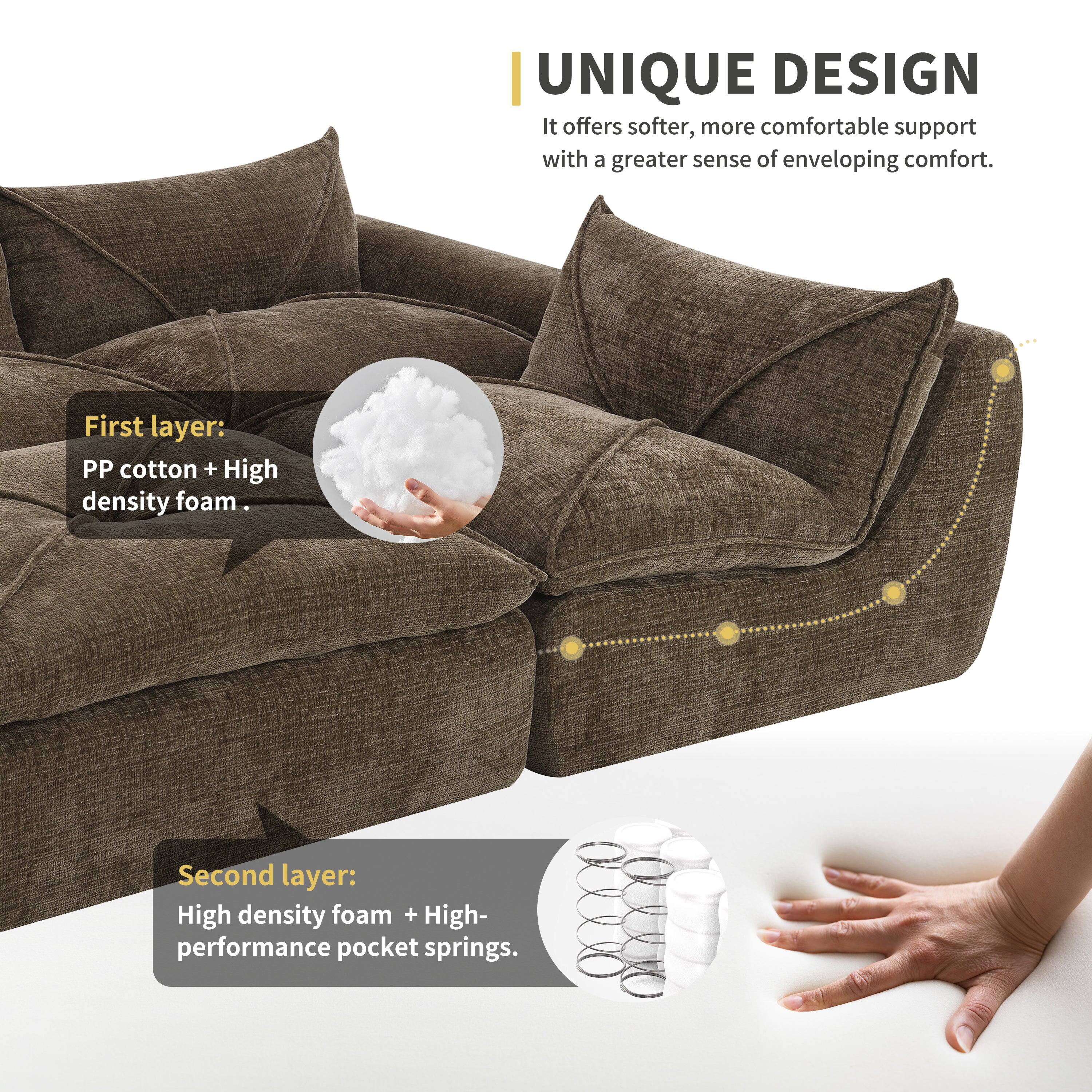 I UNIQUE DESIGN  
It offers softer, more comfortable support with a greater sense of enveloping comfort.  

First layer:  
PP cotton + High density foam  

Second layer:  
High density foam + High-performance pocket springs.