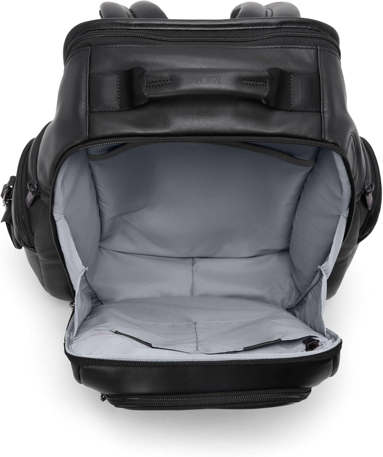 Alt View 1. TUMI - Alpha Brief Pack Leather Backpack - Black.