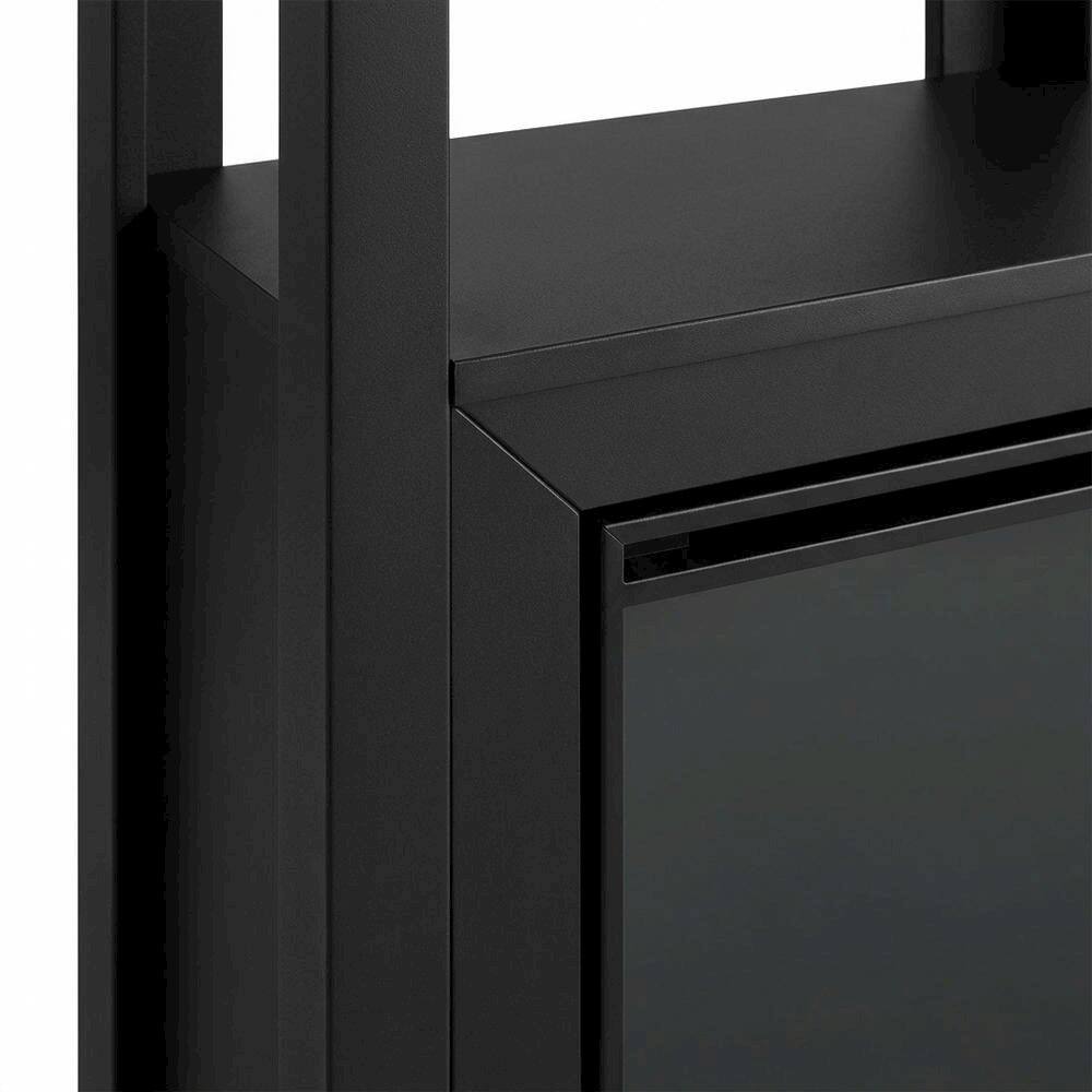 Alt View 1. FurniFact - FurniFact Display Side Table, Open Shelf, Fireplace Ready - Black - Americano/Black.