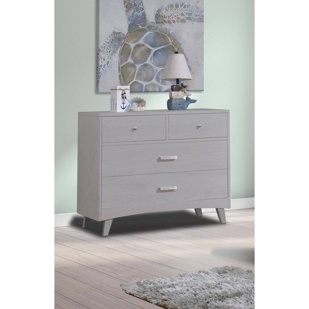 Left. Sorelle - Sorelle Soho 4 Drawer Dresser - Weathered Gray.