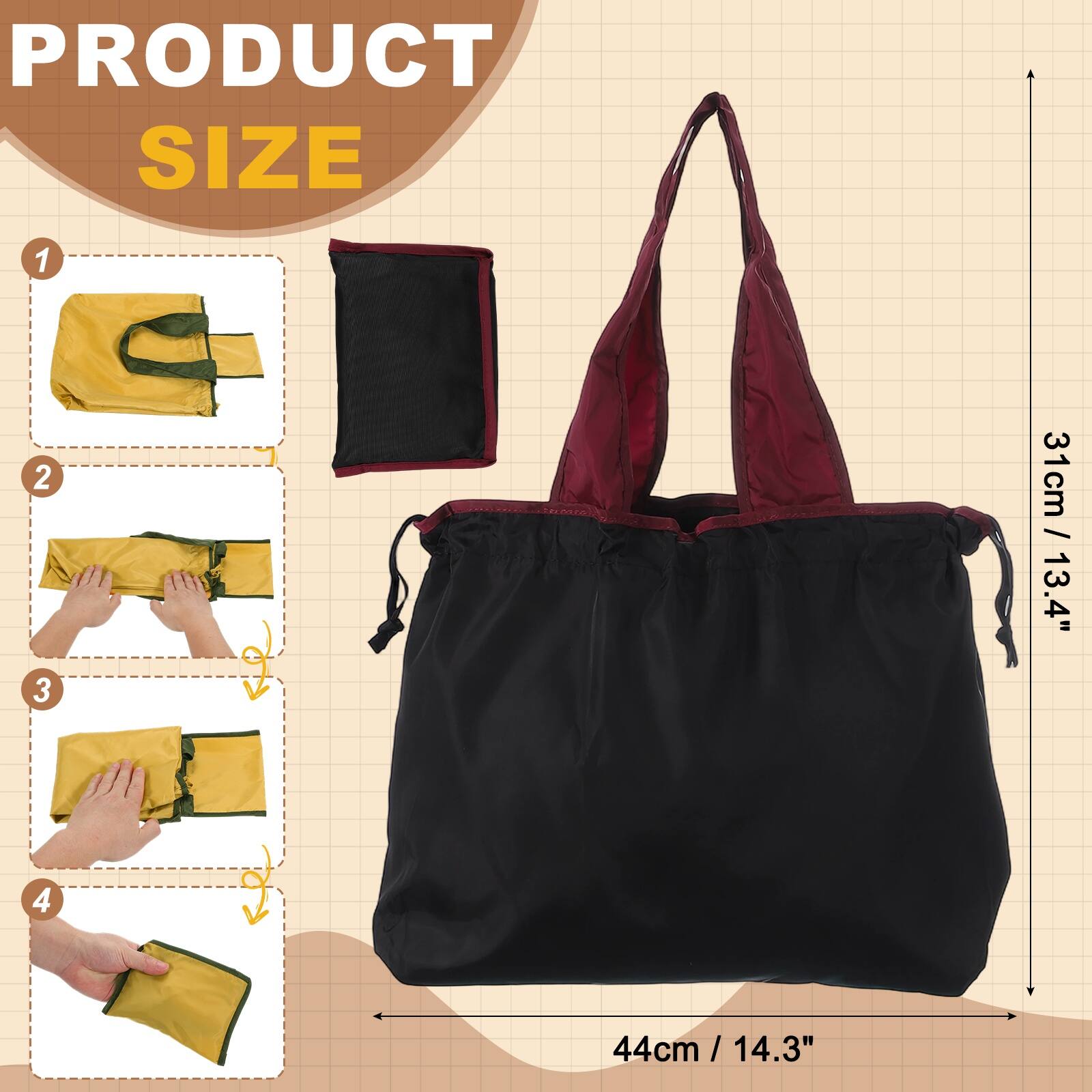 PRODUCT SIZE

1. 31cm / 13.4" / 2. 44cm / 14.3"