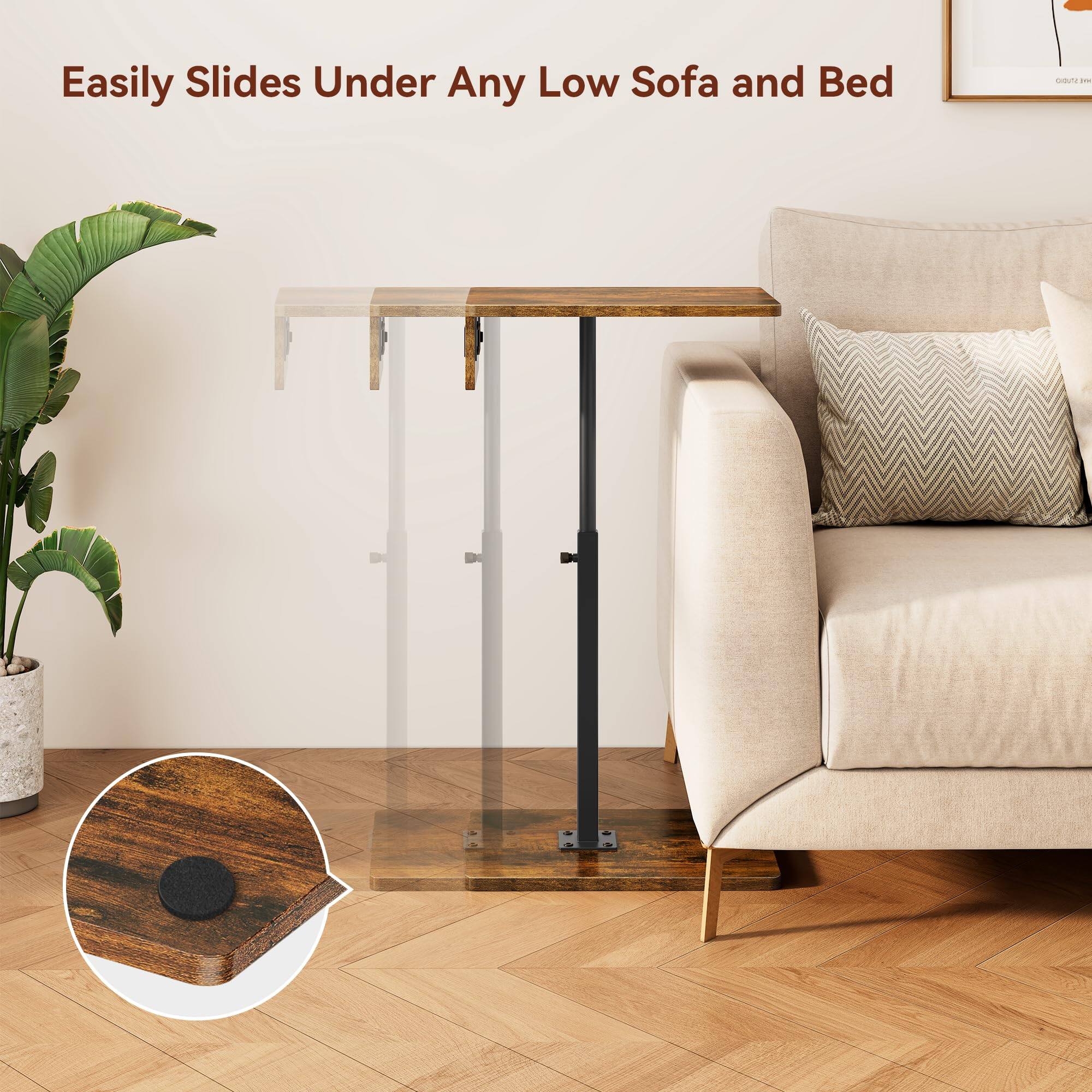Easily Slides Under Any Low Sofa and Bed