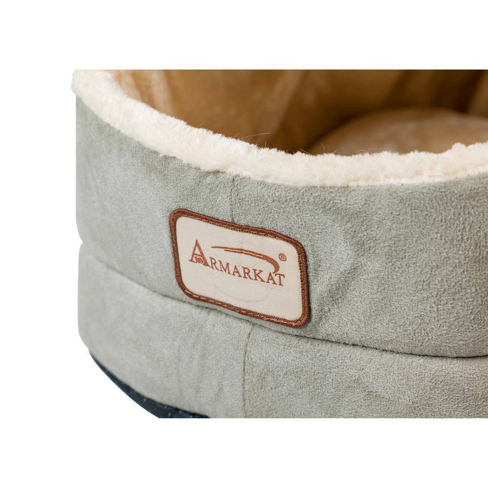 Alt View 4. Armarkat - Cat Bed Sage Green - Beige.
