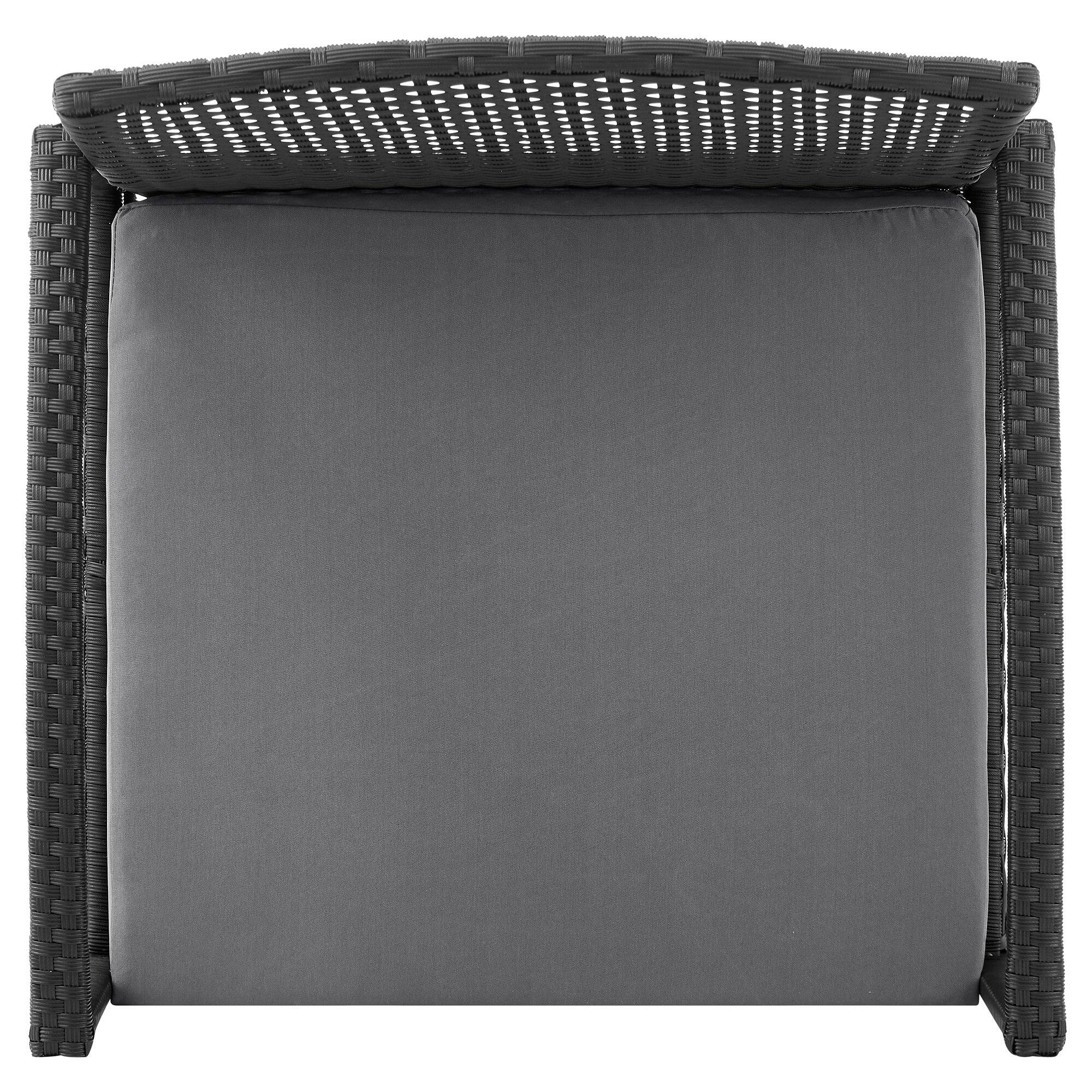 Alt View 4. Manhattan Comfort - Noli Modern 3-Piece Patio Conversation Set - Black and Gray.
