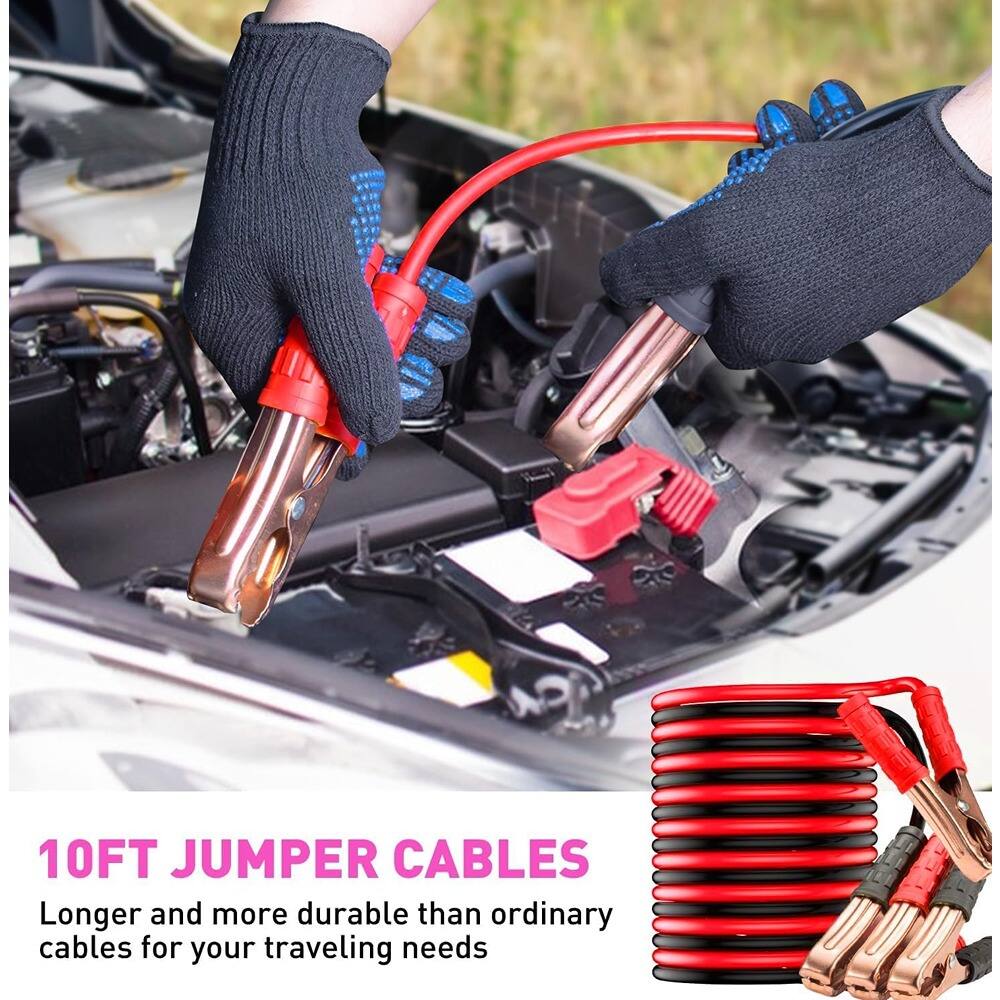 10FT JUMPER CABLES  
Longer and more durable than ordinary cables for your traveling needs