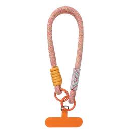 Unique Bargains - Universal Phone Wrist Lanyard Hand Strap Anti Theft Strap with Pads - Orange