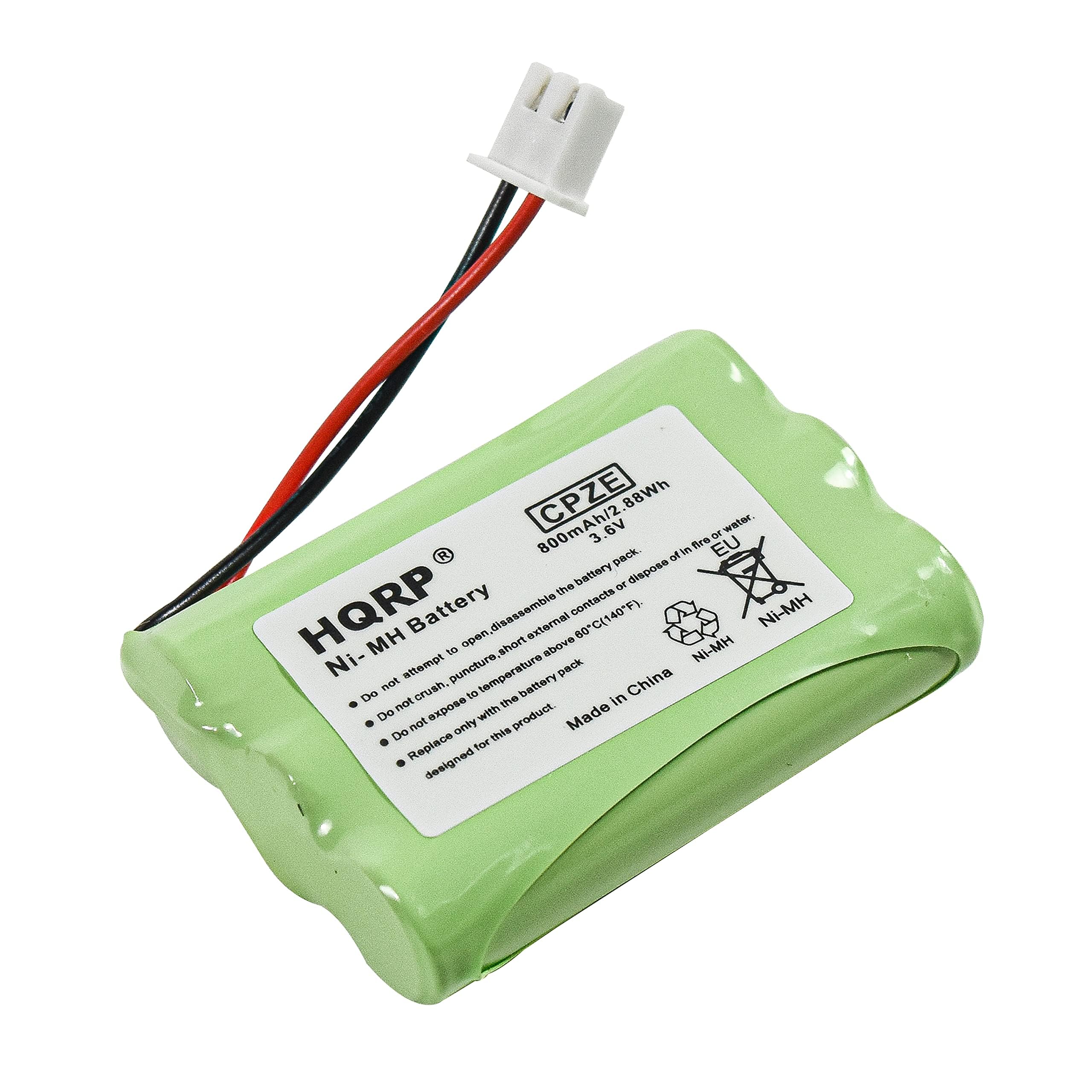 CPZE 88Wh 800mAh/2 3.6V T water. 3 fire  pack ofmn EU battery - dispose The HQRP Battery disassemble contacts F). Ni-MH external 60 C(140 MH npan nore above NI-MH to Ni- attempt puncture temperature pack Do not crush, to battery in China nt expose the Do with product. Made mat only Do this Replace for bengiset
