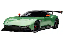 Aston Martin Vulcan Apple Tree Green Metallic with Orange Accents and Carbon Top 1/18 Model Car by Autoart