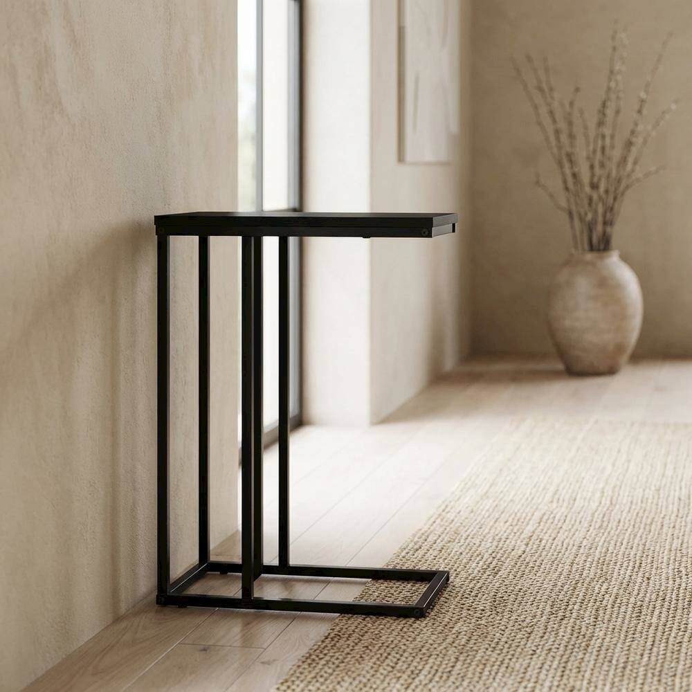 Angle. FurniFact - FurniFact Side Table, Quality Build, Durable Wood Frame - Americano - Americano.