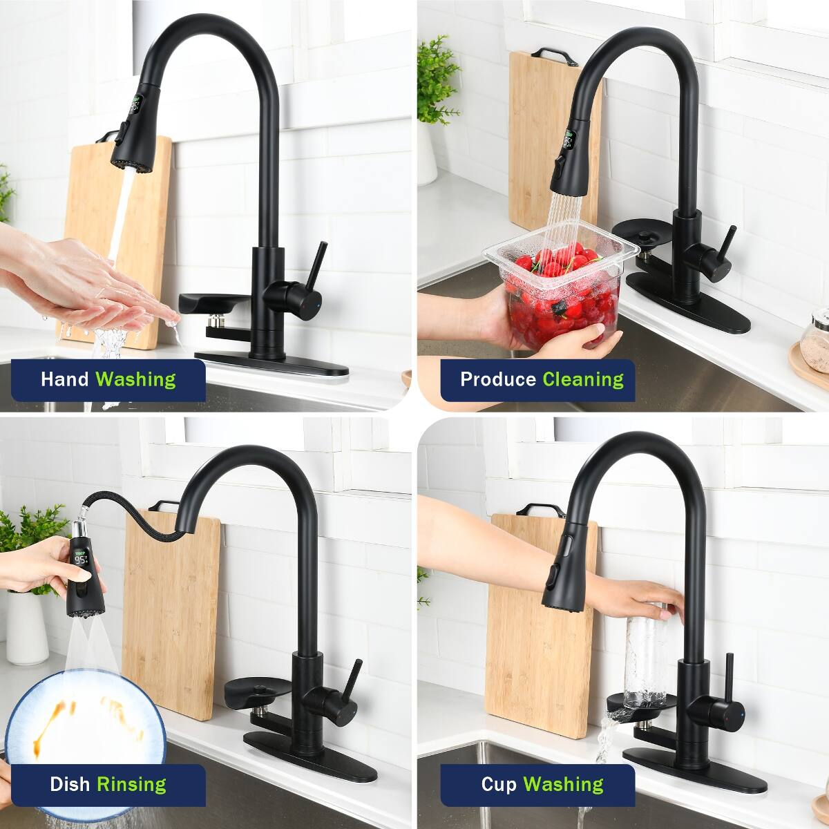 Hand Washing  
Produce Cleaning  
Dish Rinsing  
Cup Washing