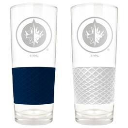 Great American Products - Winnipeg Jets 22oz. Logo Score Pint Glass Two-Piece Set - Multicolor