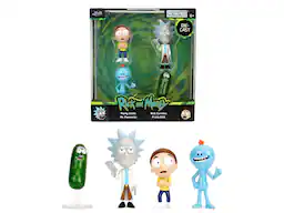 Set of 4 Diecast Figures "Rick and Morty" (2013-Current) TV Series "Metalfigs" Series Diecast Models by Jada