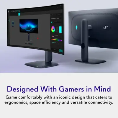 Alienware - AW3425DW  34" TFT QD-OLED Curved WQHD 240Hz 0.03ms FreeSync Gaming Monitor with HDR (HDMI, DisplayPort) - Black