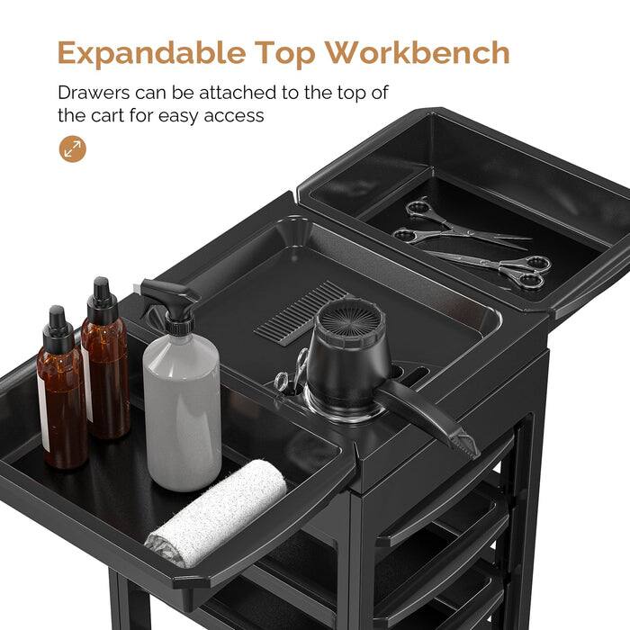 Expandable Top Workbench

Drawers can be attached to the top of the cart for easy access