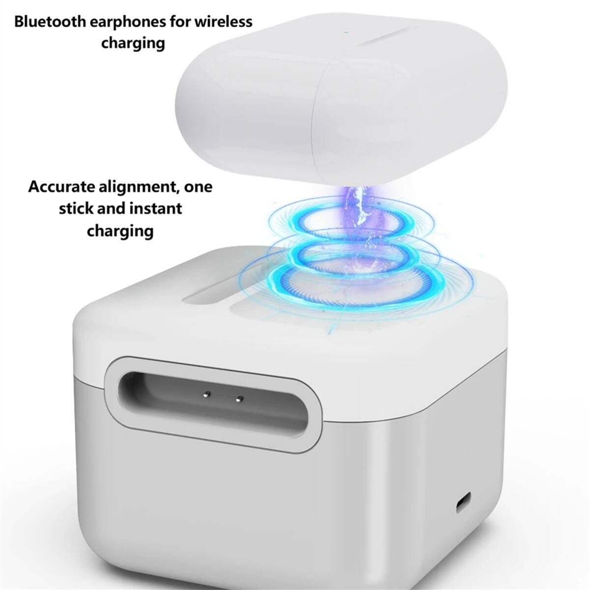 Bluetooth earphones for wireless charging

Accurate alignment, one stick and instant charging