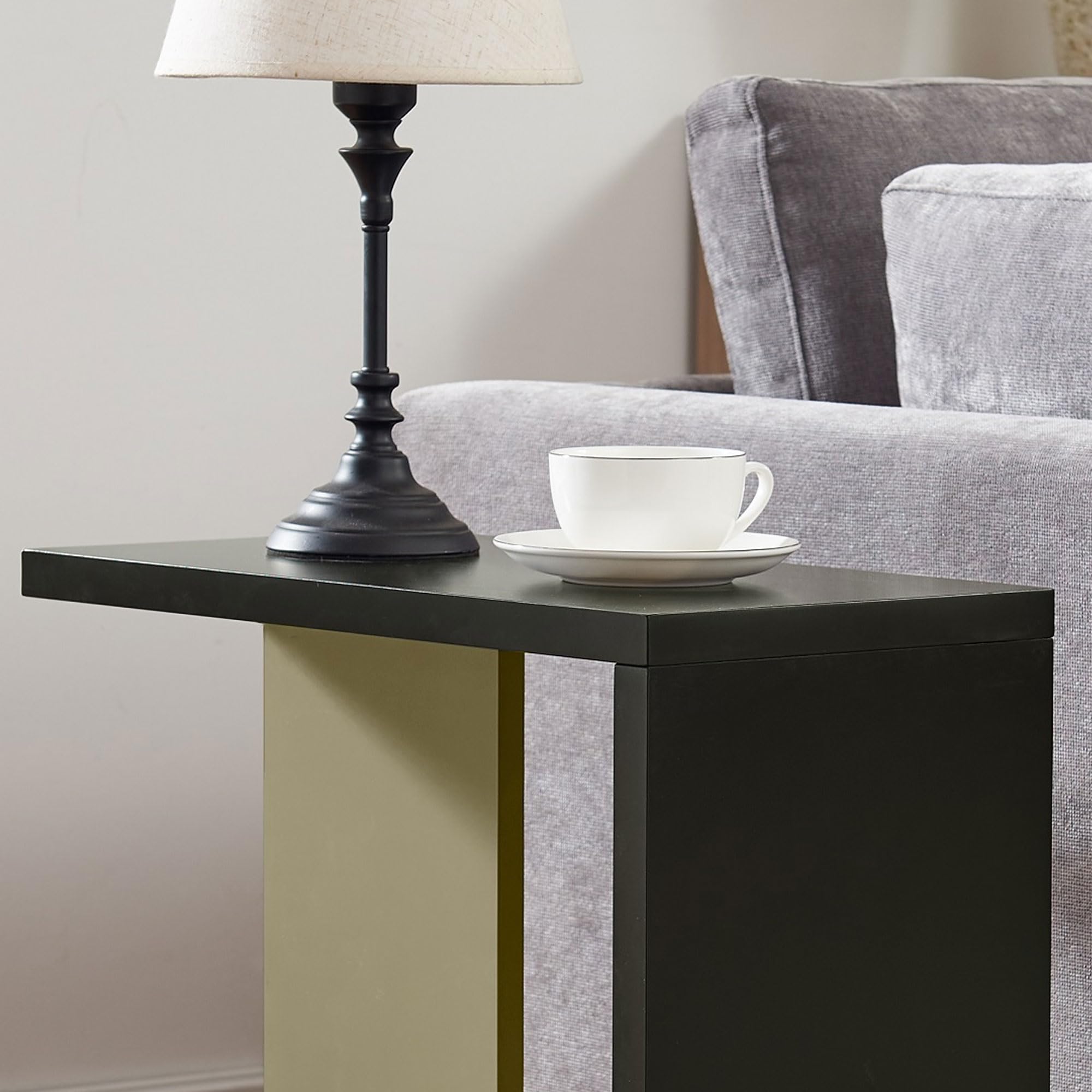 Alt View 1. Kings Brand Furniture - Kings Brand Furniture Hayward Side Table, Side End Table for Couch, Snack and Laptop - Black.