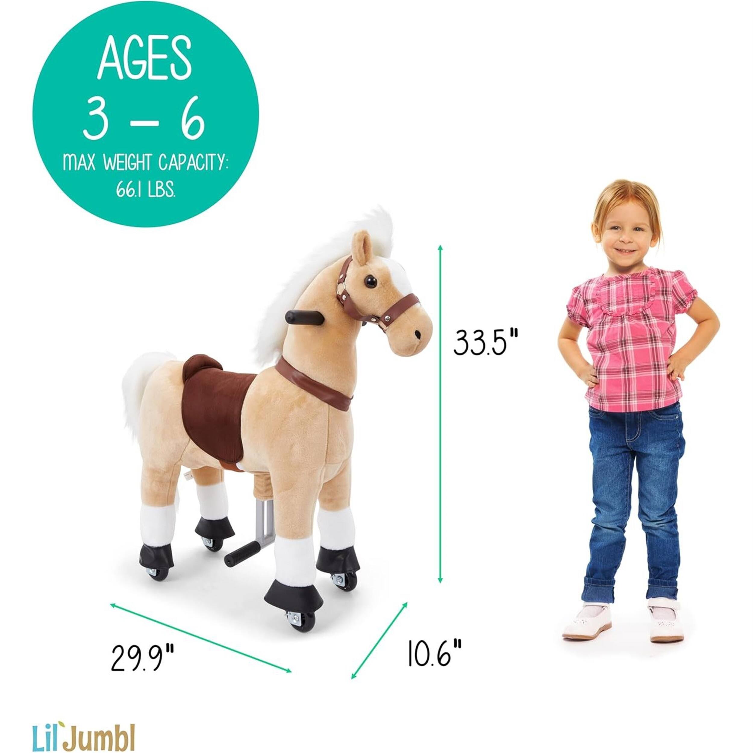 AGES 3 - 6
MAX WEIGHT CAPACITY: 661 LBS.
33.5"
29.9"
10.6"
Lil Jumbl