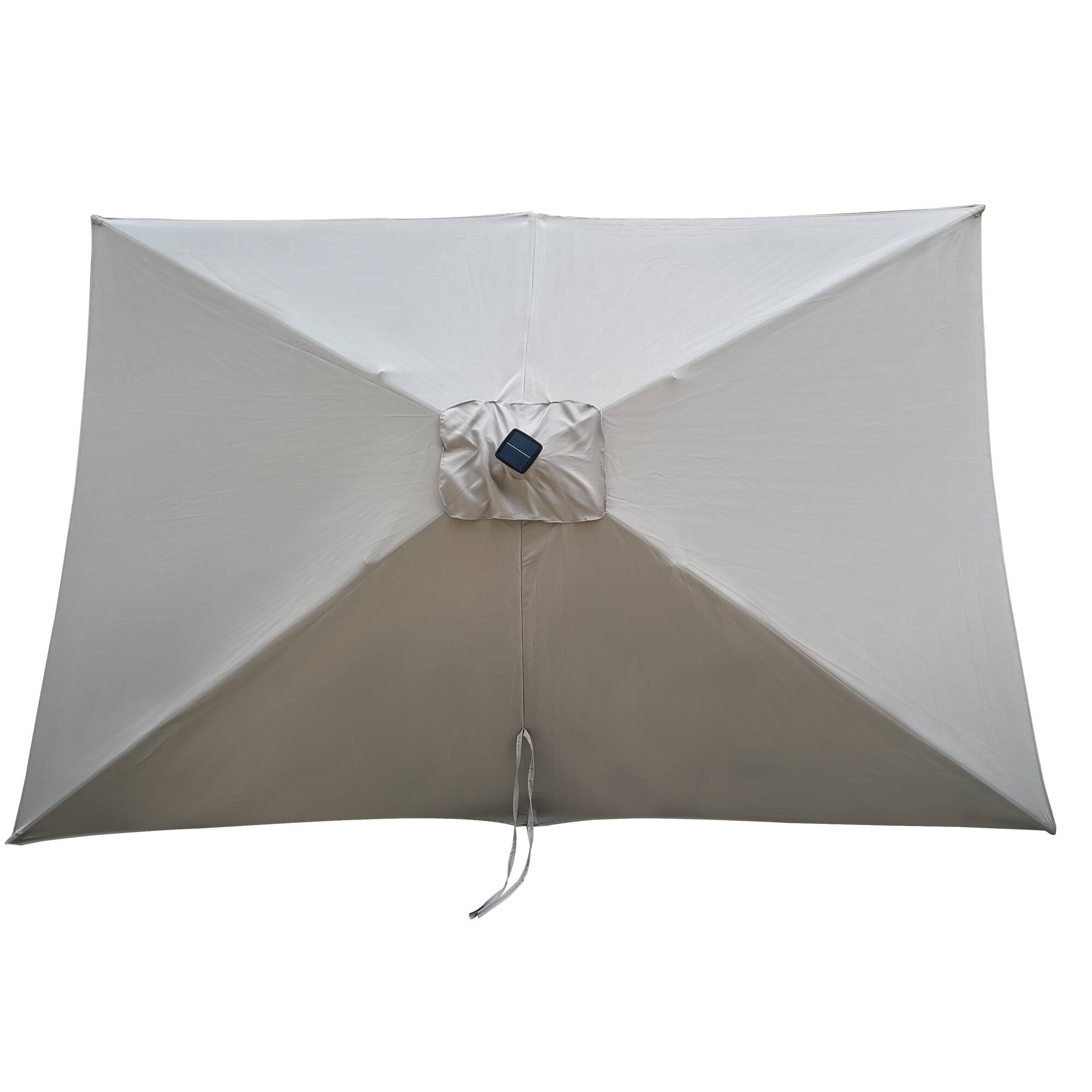 actual radius of 9 patio umbrella Astella 9-ft Steel Beige Push-button Tilt Market Patio Umbrella  ECO906D709-P22 at Lowes.com