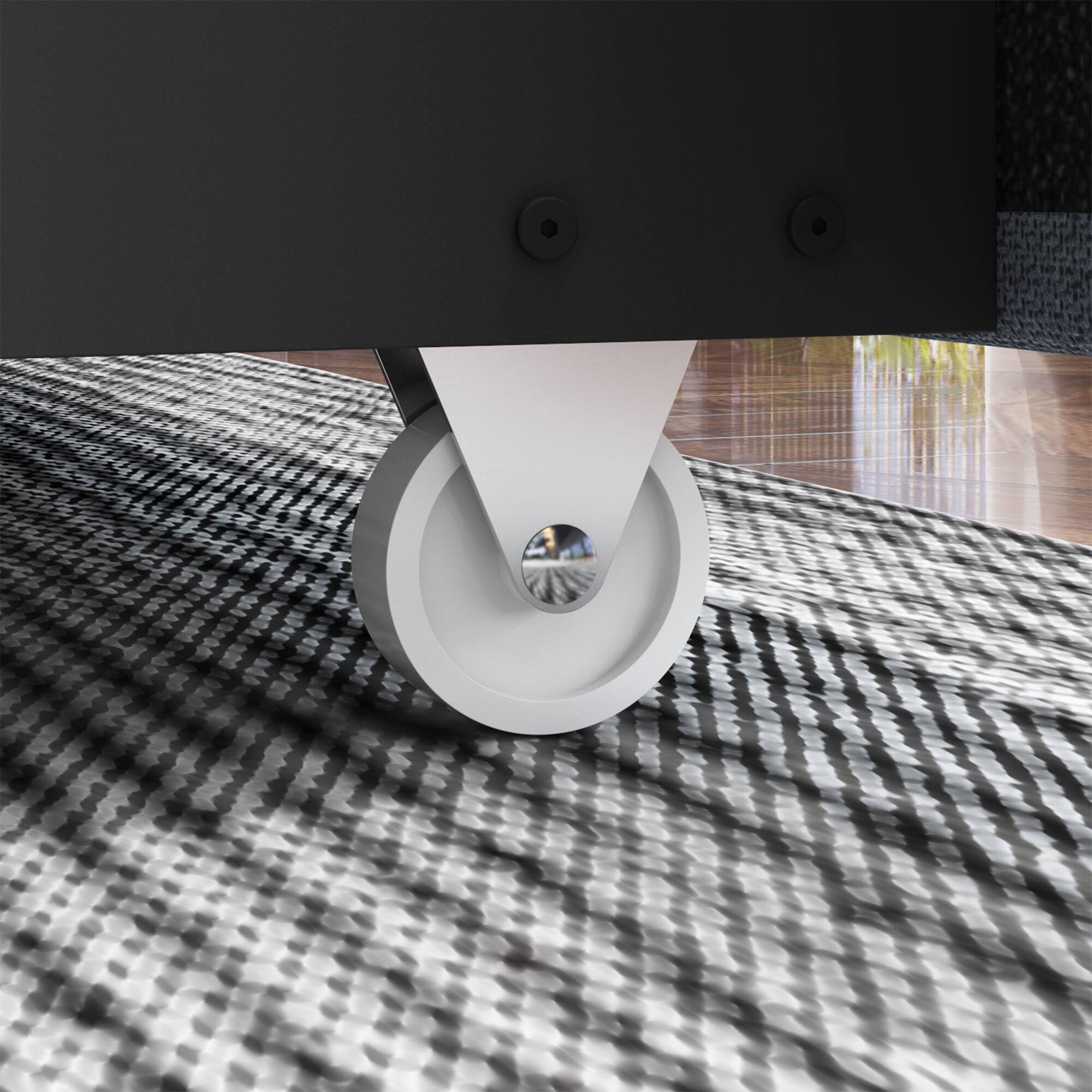 Alt View 5. FUFU & GAGA - FUFU&GAGA  Upholstered Queen - Size Bed Frame: LED, Storage & Luxury Design - Gray.