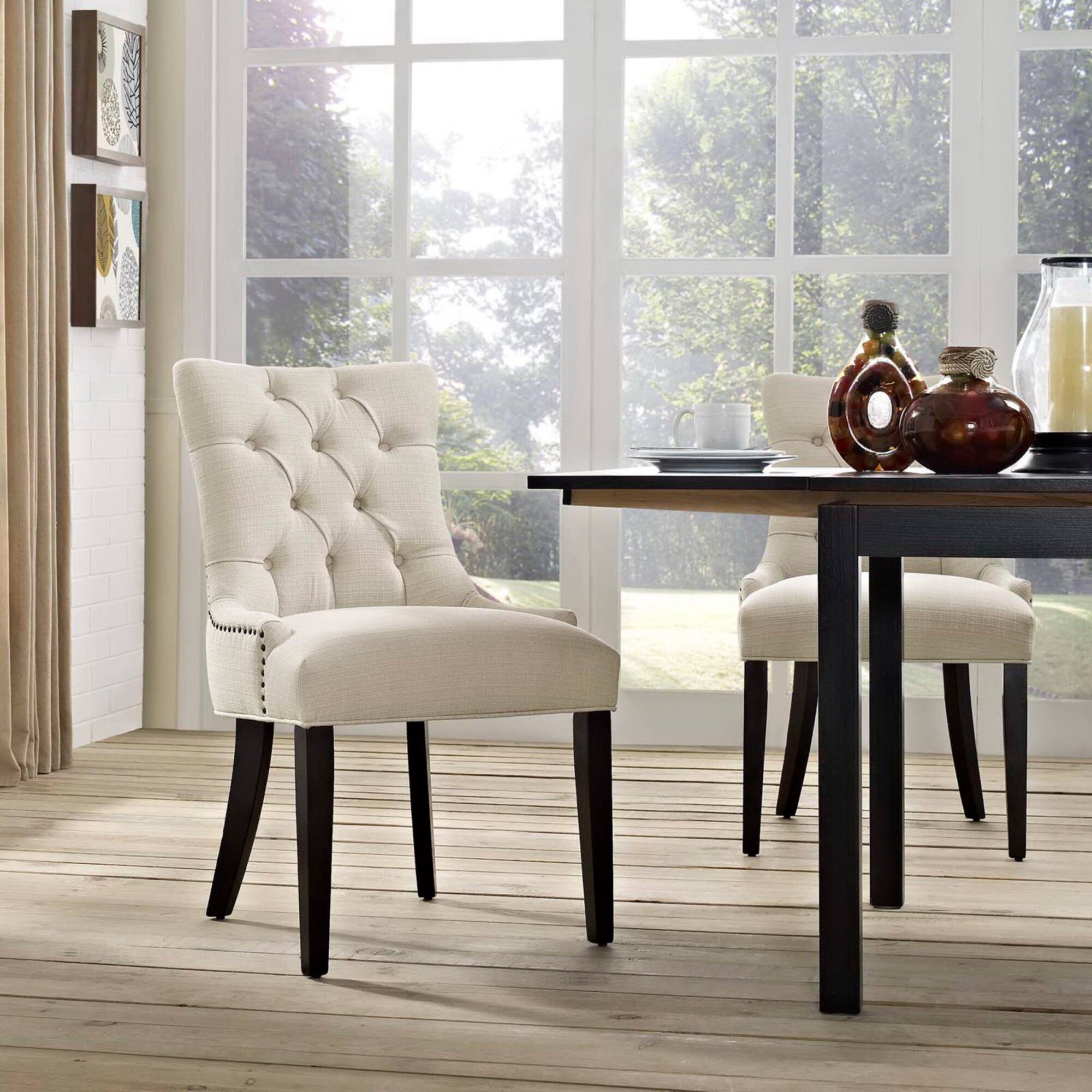 Back. Modway - Regent Tufted Fabric Dining Chair by Modway - Brown.