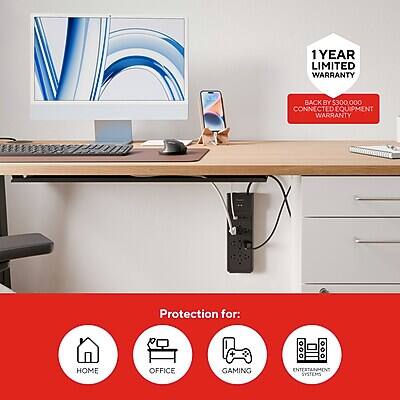 1 Year Limited Warranty  
Backed by $300,000 Connected Equipment Warranty  

Protection for:  
- Home  
- Office  
- Gaming  
- Entertainment Systems