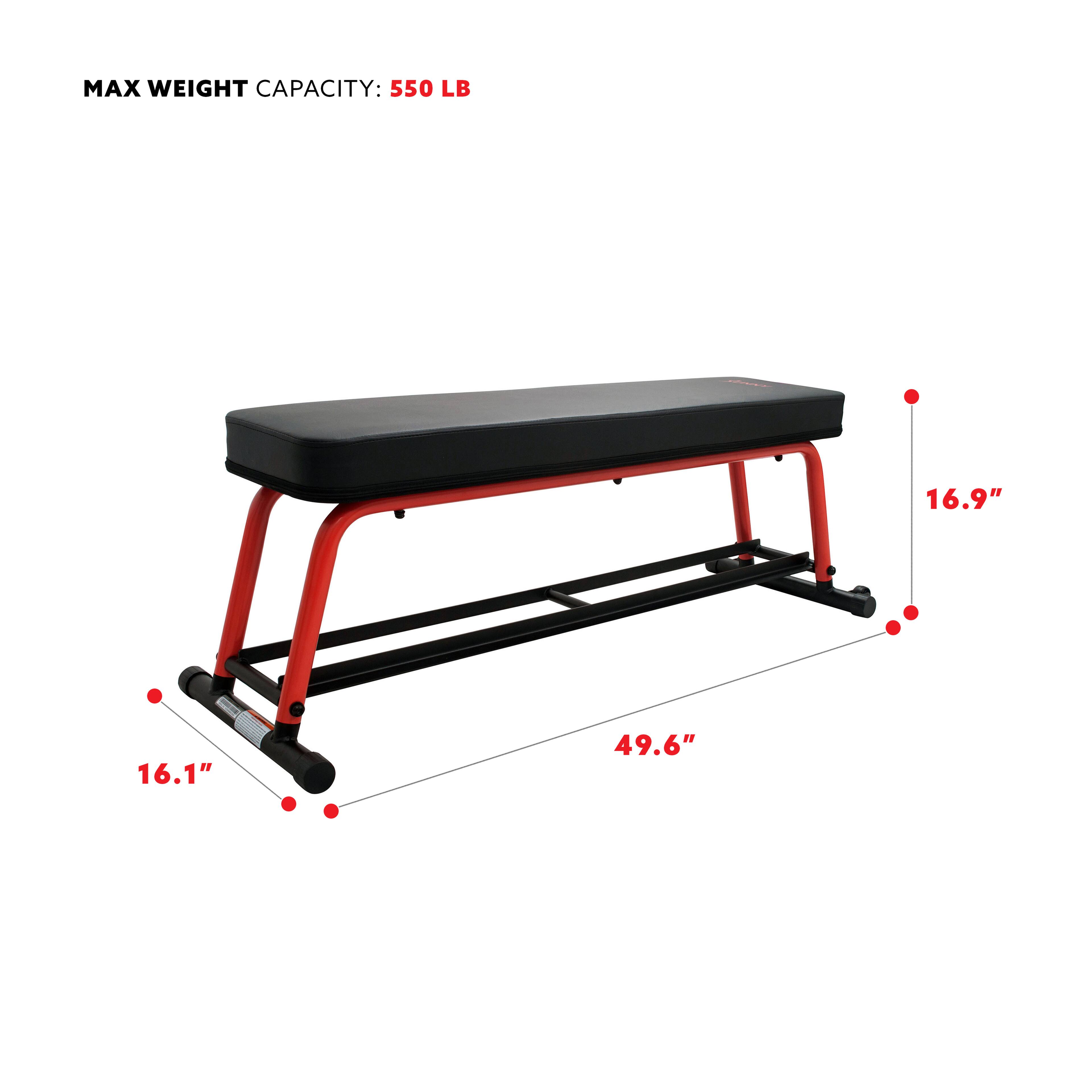 MAX WEIGHT CAPACITY: 550 LB
16.9"
16.1"
49.6"