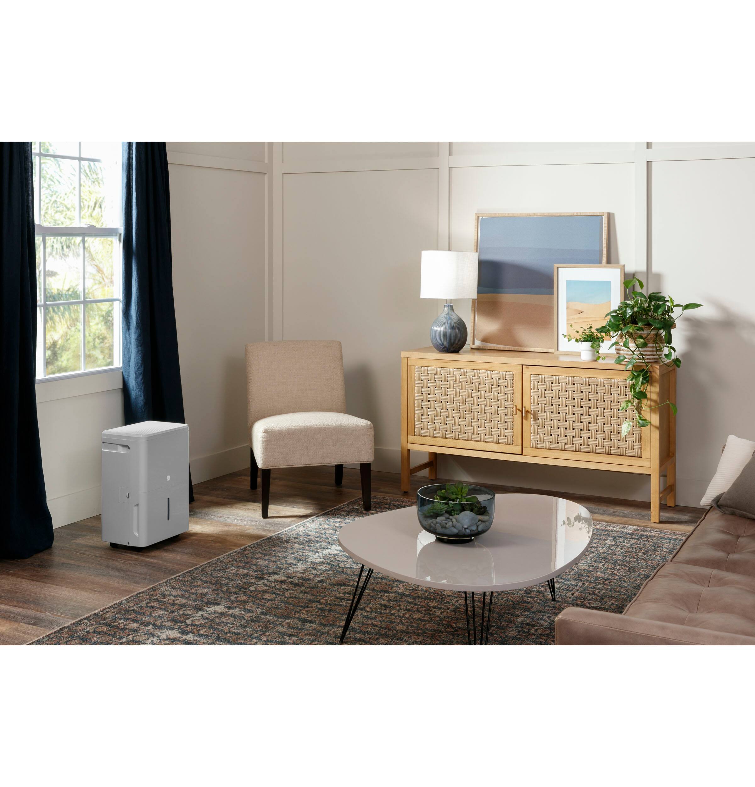 GE 50 Pint Smart Portable Dehumidifier WiFi & Smart Dry Stratus Grey NEW IN BOX store