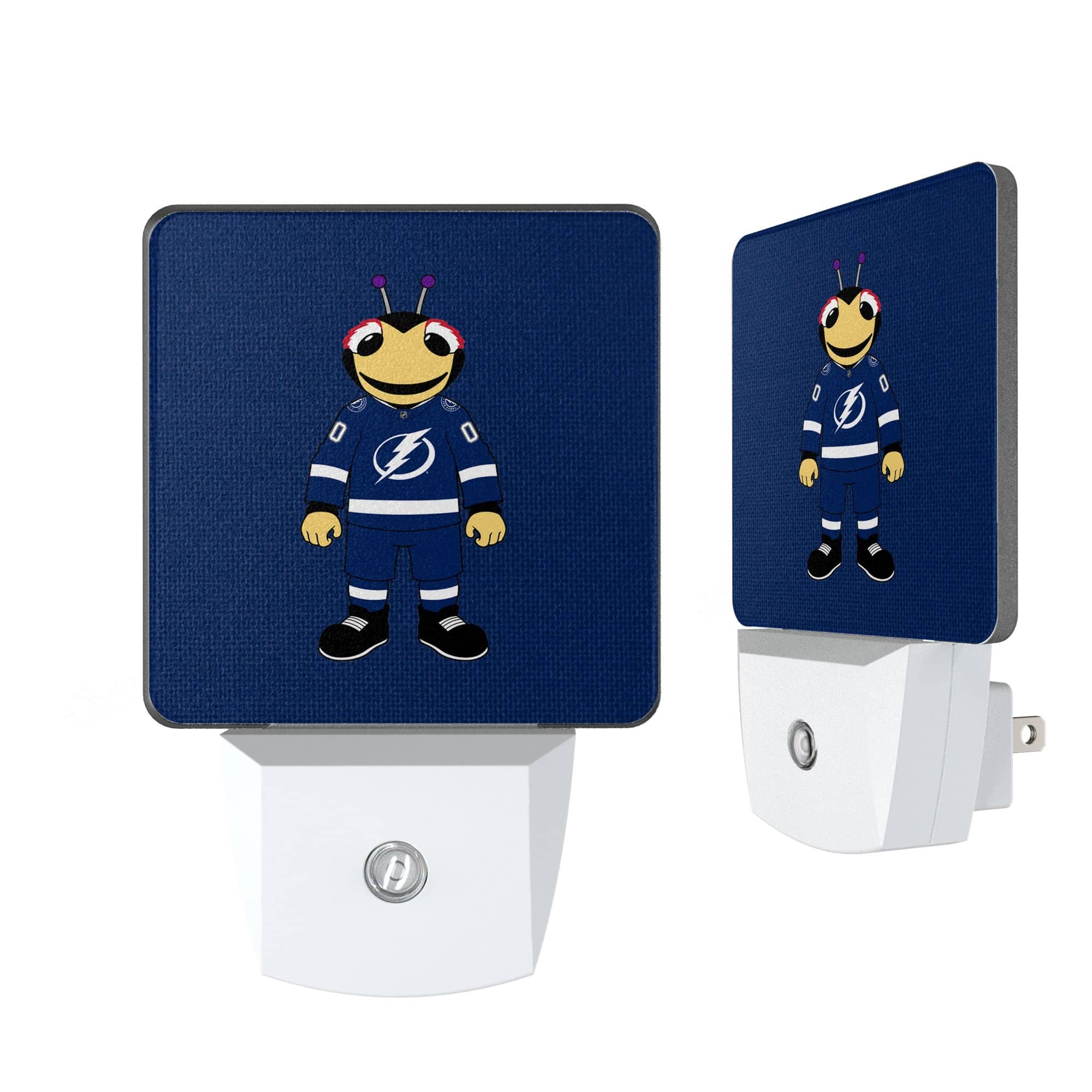 Keyscaper - Tampa Bay Lightning 2-Pack Solid Design Mascot Nightlight Set - White
