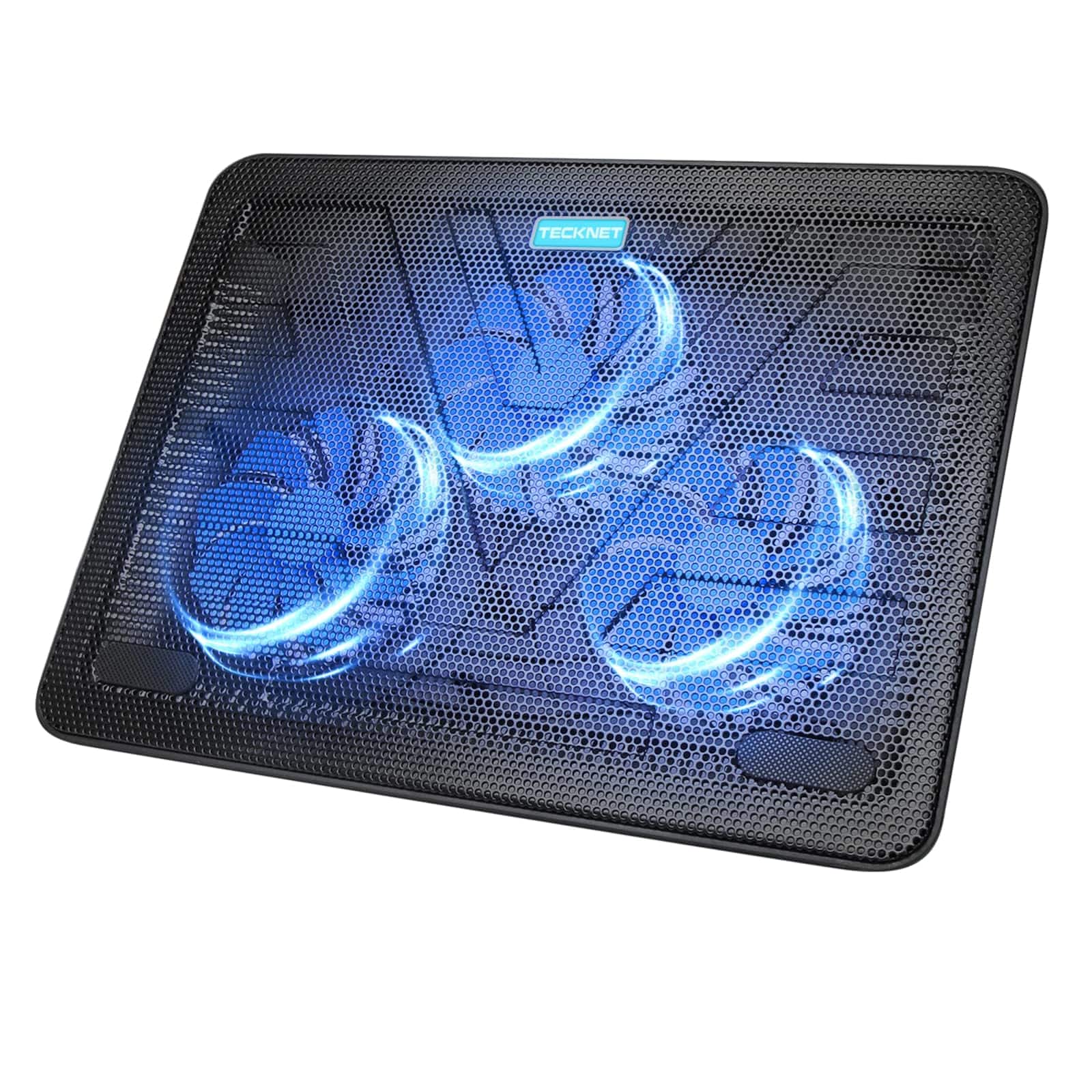HongFei - TECKNE Laptop Cooling Pad, Portable Slim Quiet USB Powered Laptop Notebook Cooler Cooling Pad Stand Chill Mat with - Black