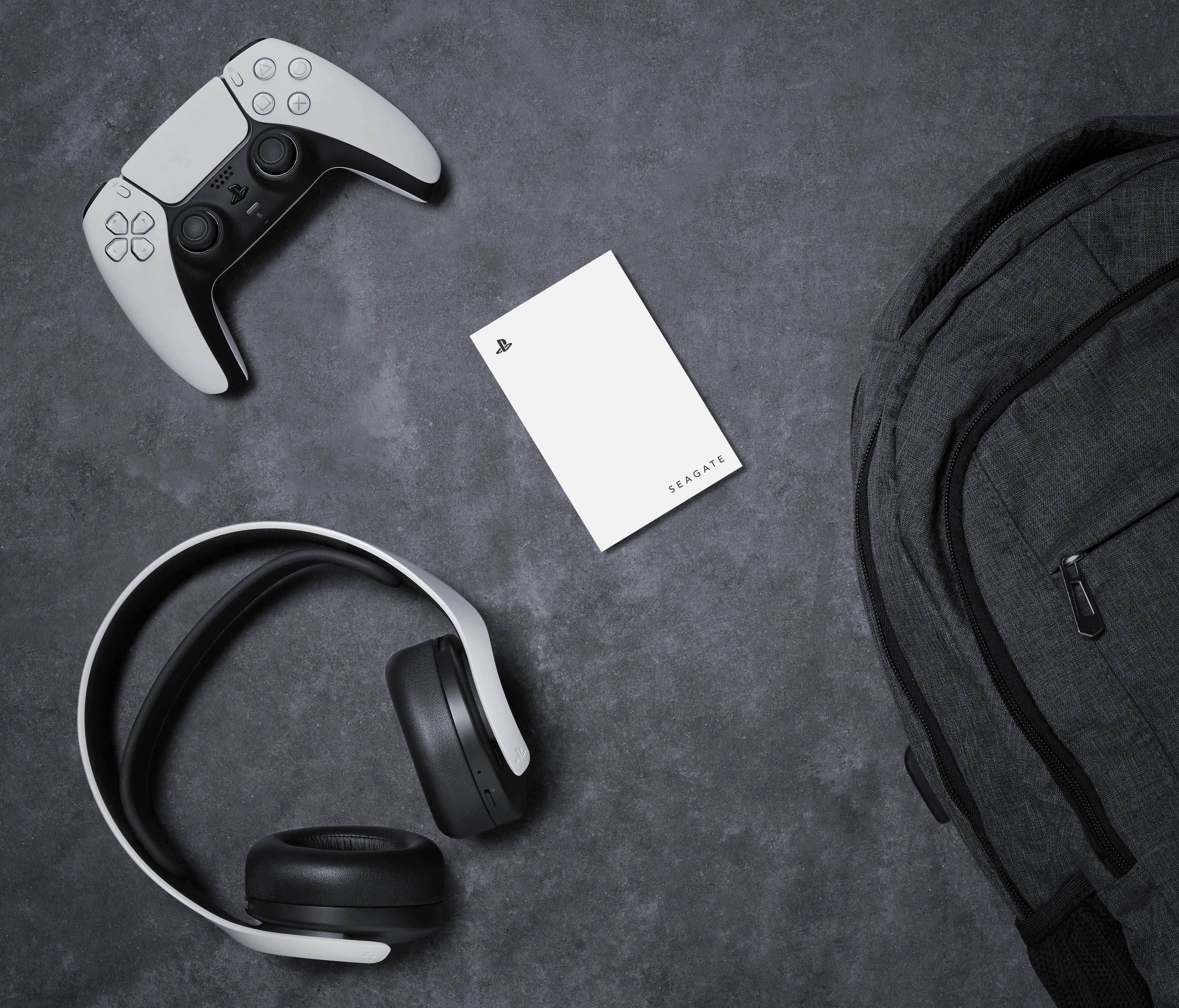 Alt View 1. Seagate - Game Drive for PlayStation Consoles 5TB External USB 3.2 Gen 1 Portable Hard Drive with Blue LED Lighting - White.