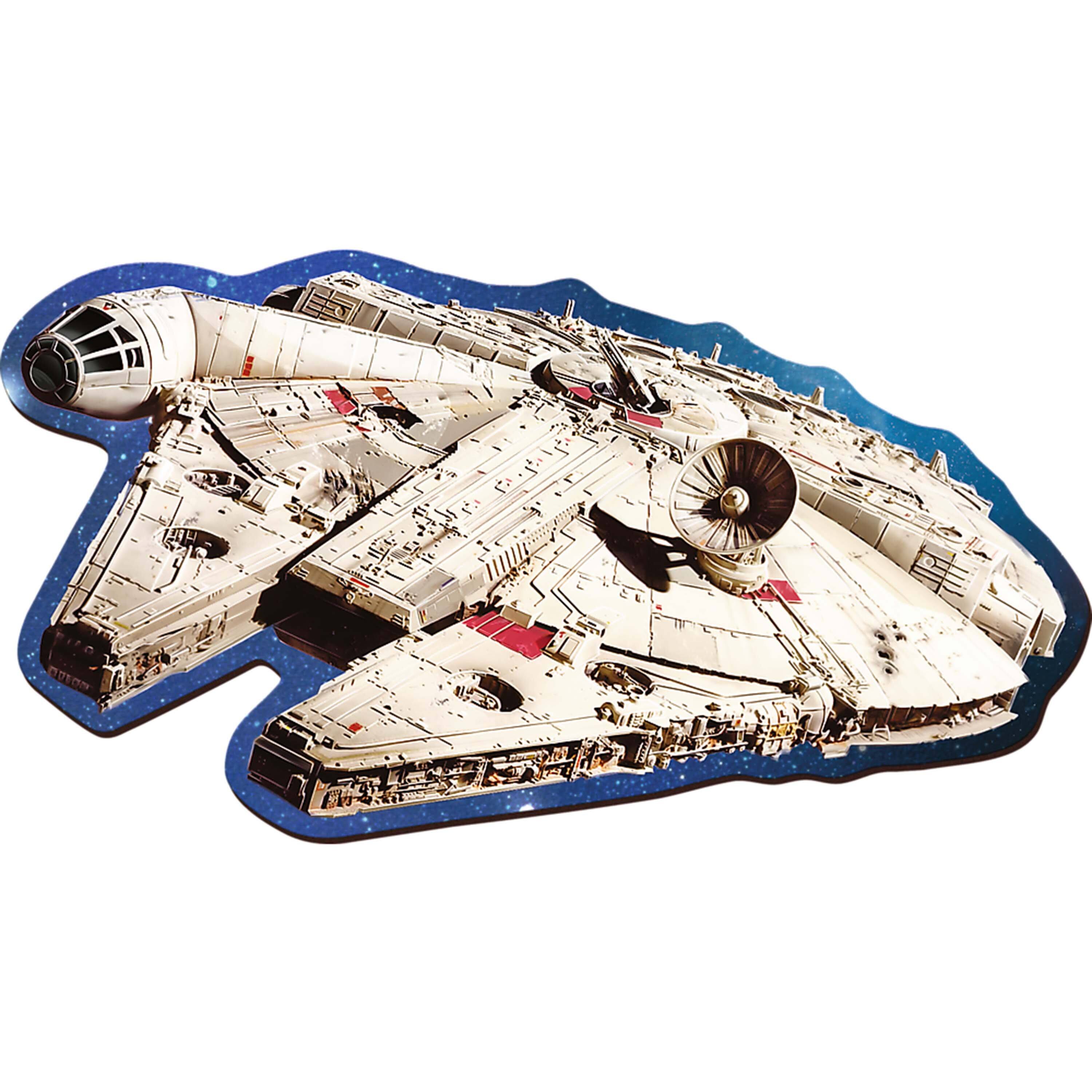 Alt View 2. Trefl - Trefl Wood Craft 160 Piece Wooden Puzzle - Star Wars - Millennium Falcon - White, Red, Black.