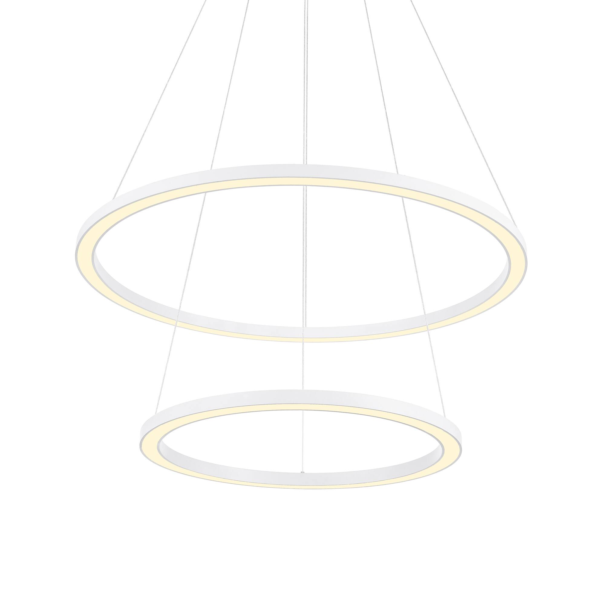 Angle. CWI Lighting - Chalice LED Chandelier With White Finish - White.