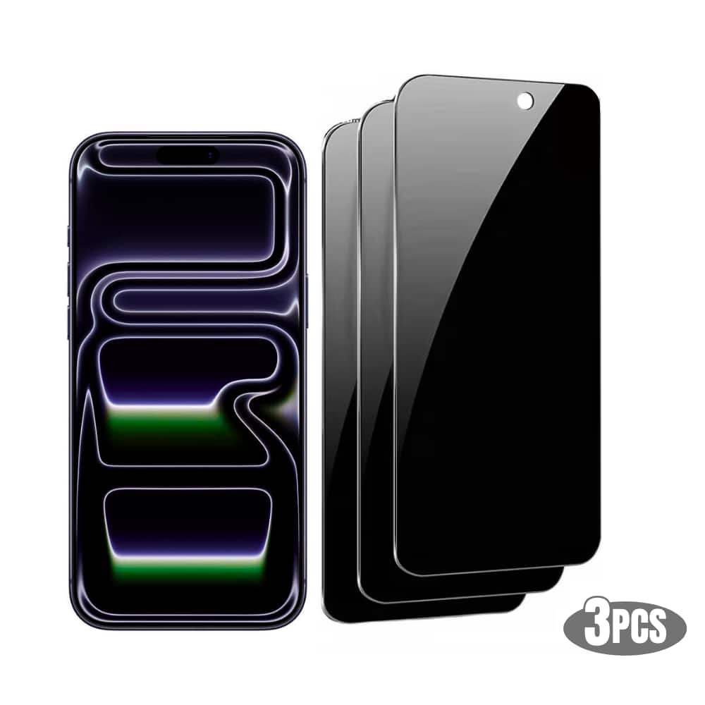 [3-Pack] Qixxronics for iPhone 17 Pro Max Privacy Screen Protector Scratch-Resistant Surface - Black